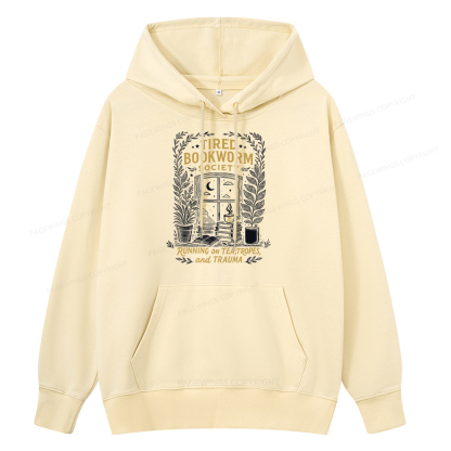 Pagewings Tired Bookworm Society Unisex Classic Hoodie
