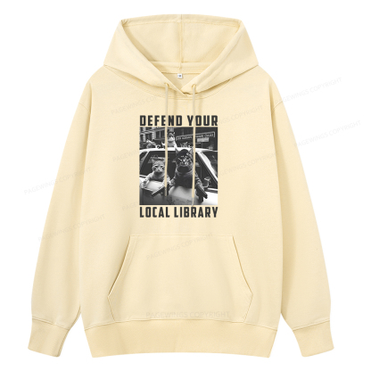 Pagewings Defend Your Local Library Unisex Classic Hoodie