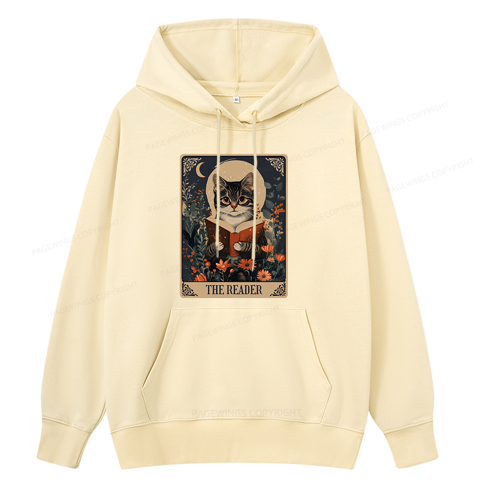 Pagewings The Reader Tarot Card Cat Unisex Classic Hoodie
