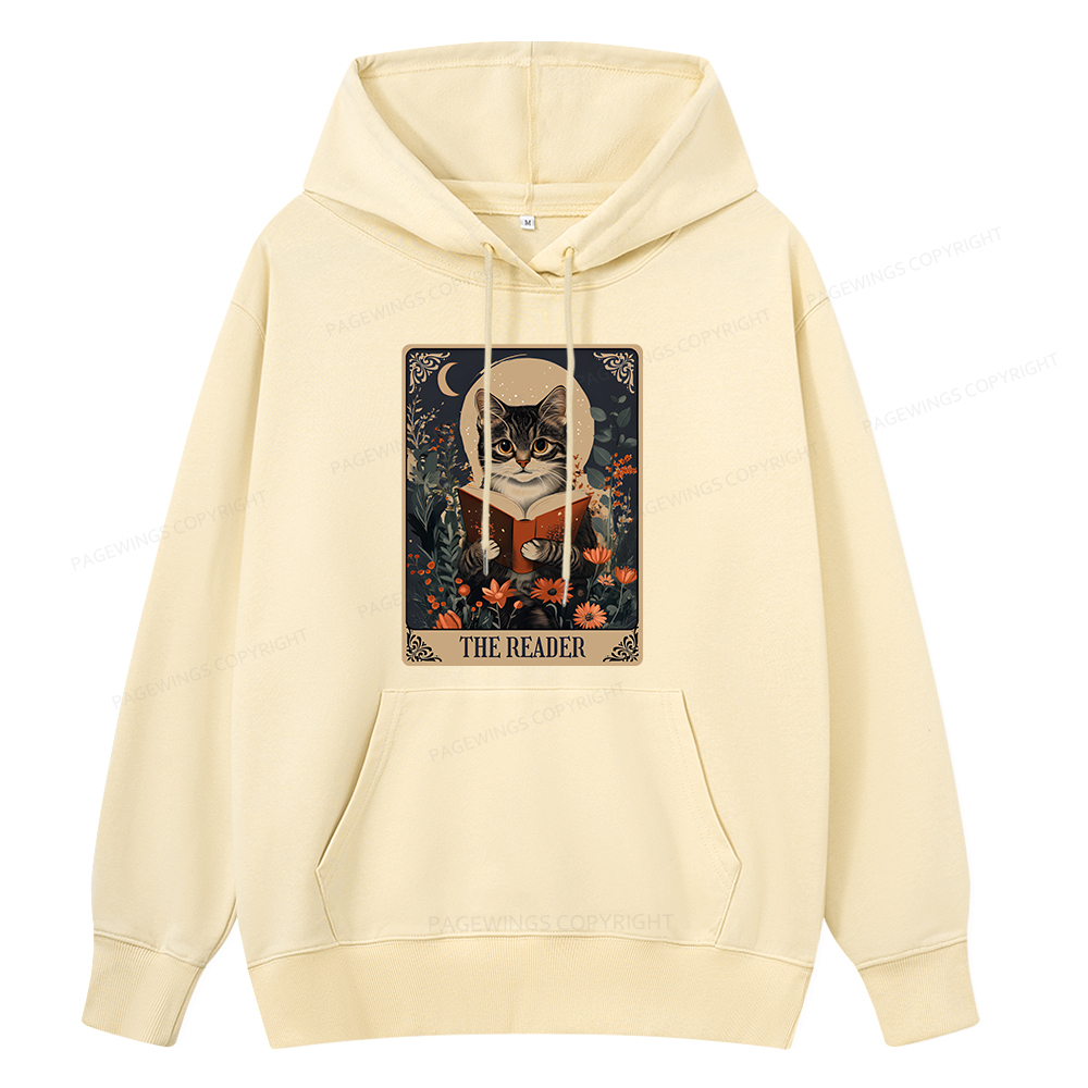 Pagewings The Reader Tarot Card Cat Unisex Classic Hoodie
