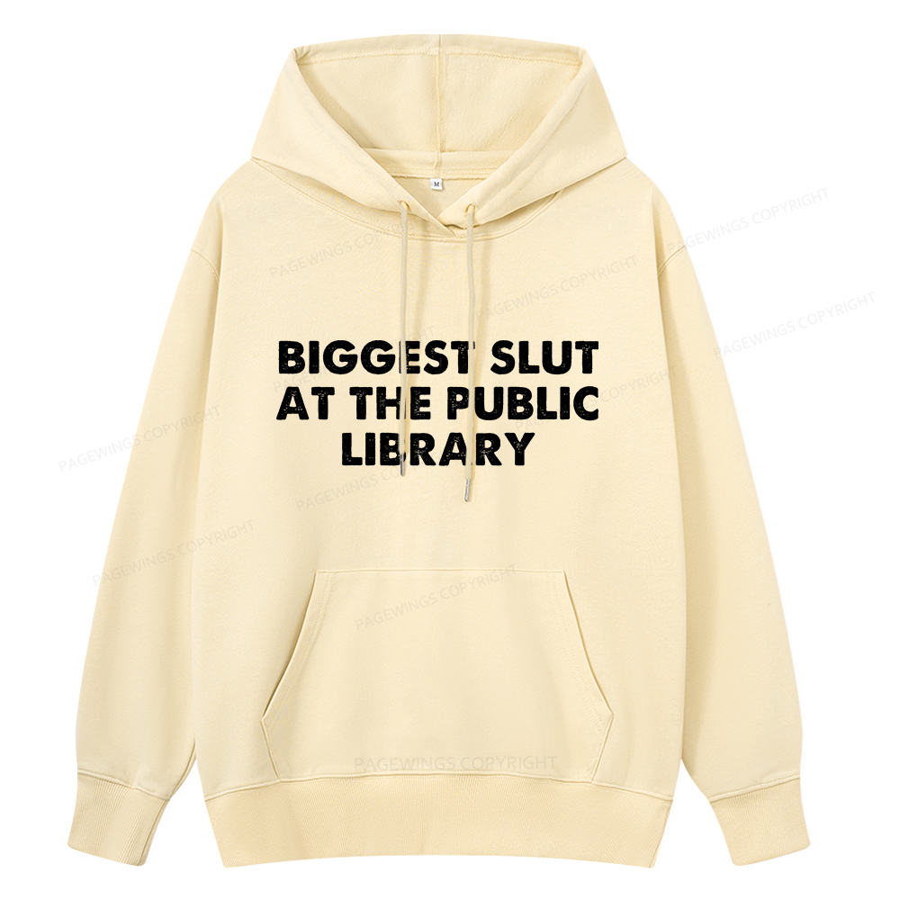Pagewings Biggest Slut At The Public Library Unisex Classic Hoodie