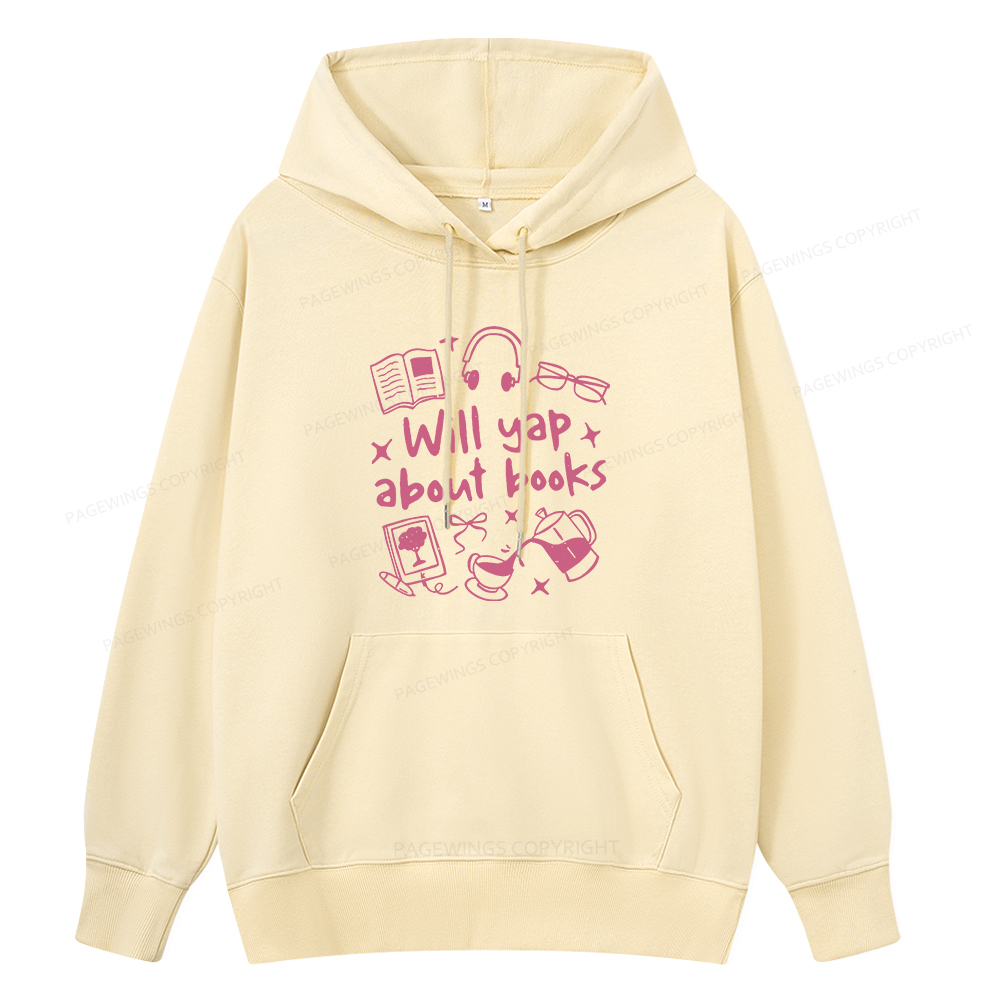 Pagewings Will Yap About Books Unisex Classic Hoodie