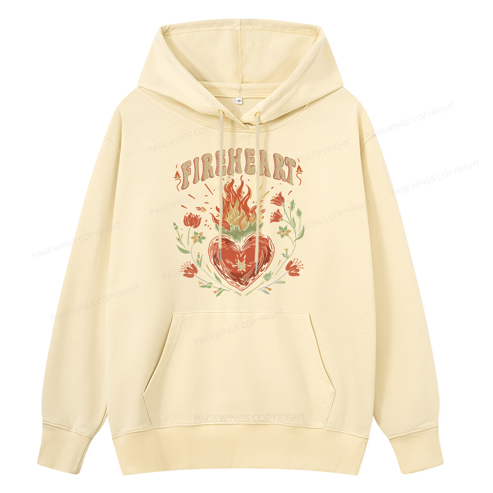 Pagewings Vintage Fire-heart Unisex Classic Hoodie