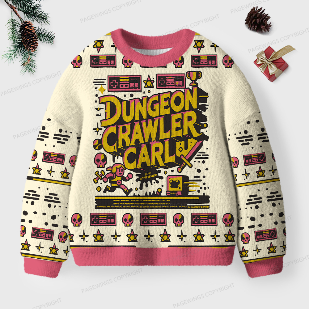 Pagewings Sci-Fi Book Lover Unisex Ugly Knit Sweatshirt