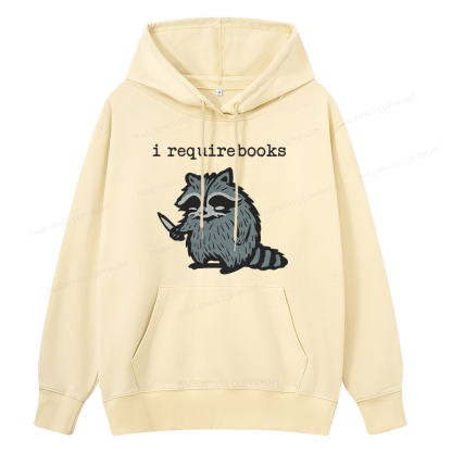 Pagewings I Require Books Unisex Classic Hoodie
