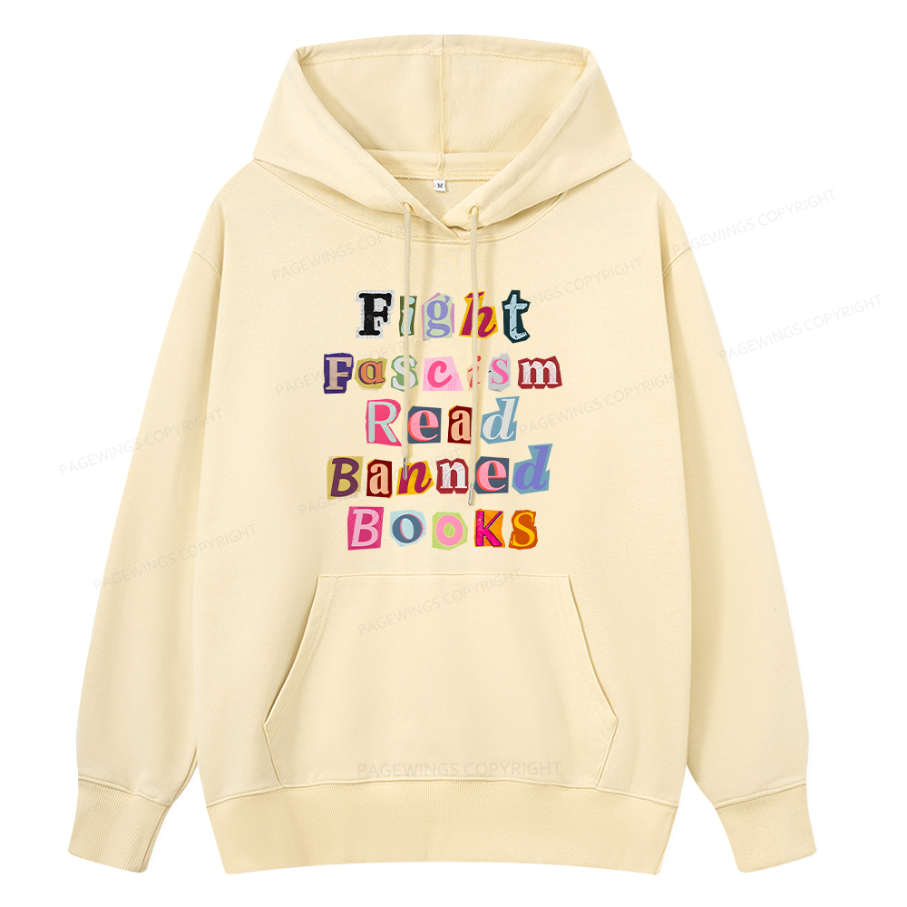 Pagewings Fight Fascism Read Books Unisex Classic Hoodie