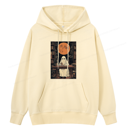 Pagewings Halloween Ghost Books Coffee Unisex Classic Hoodie