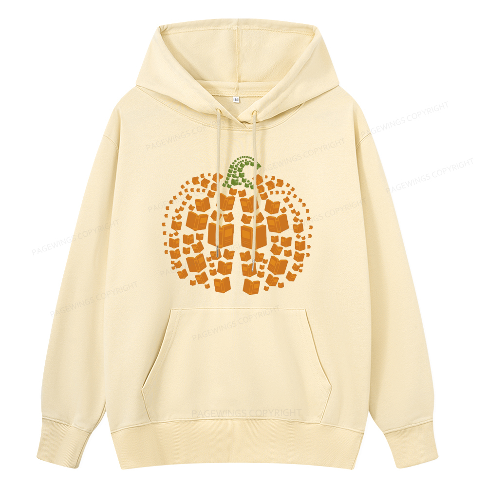 Pagewings Thanksgiving Book Pumpkin Unisex Classic Hoodie