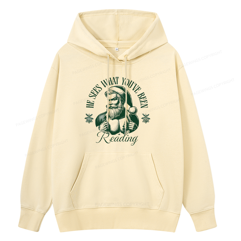 Pagewings He Sees What You've Been Reading Unisex Classic Hoodie