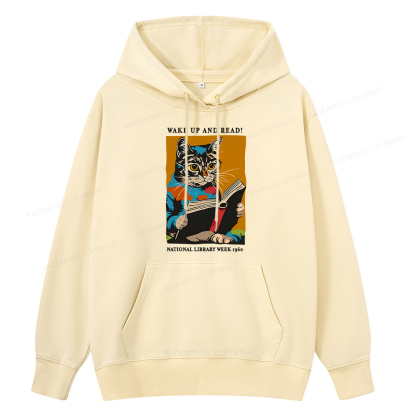Pagewings Cat Reading Poster Unisex Classic Hoodie