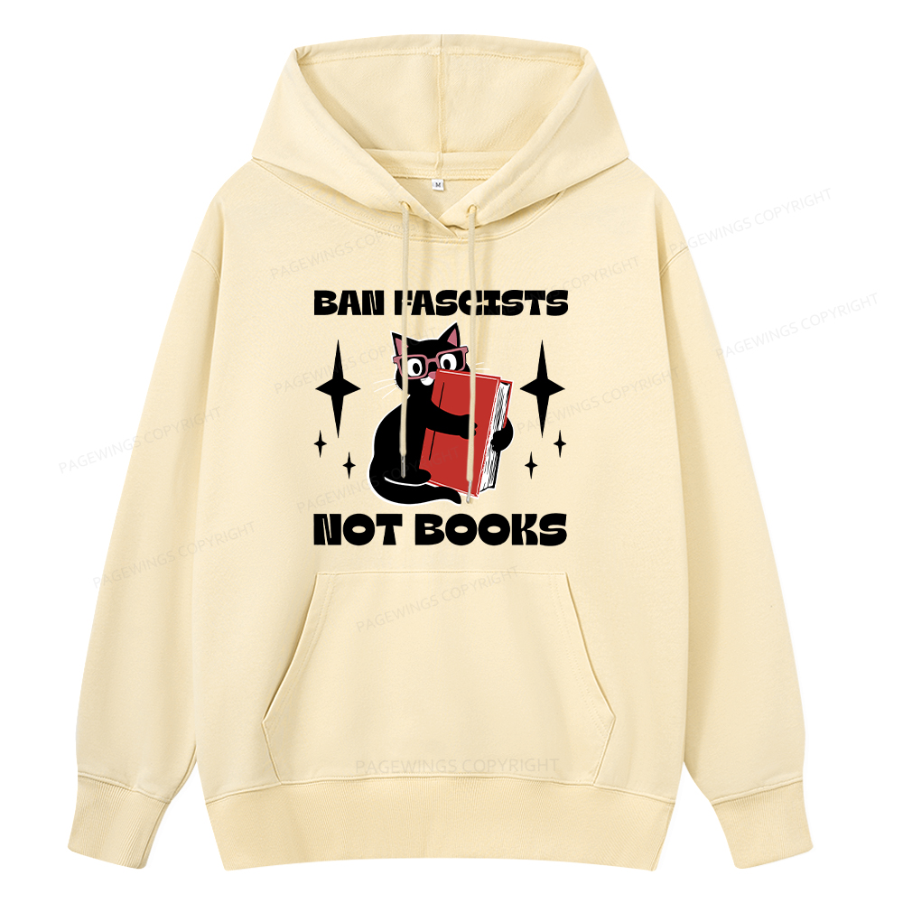 Pagewings Ban Fascists Not Books Unisex Classic Hoodie