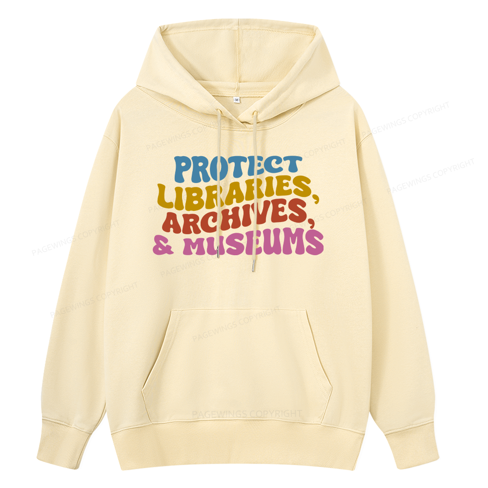 Pagewings Protect Libraries Archives And Museums Unisex Classic Hoodie