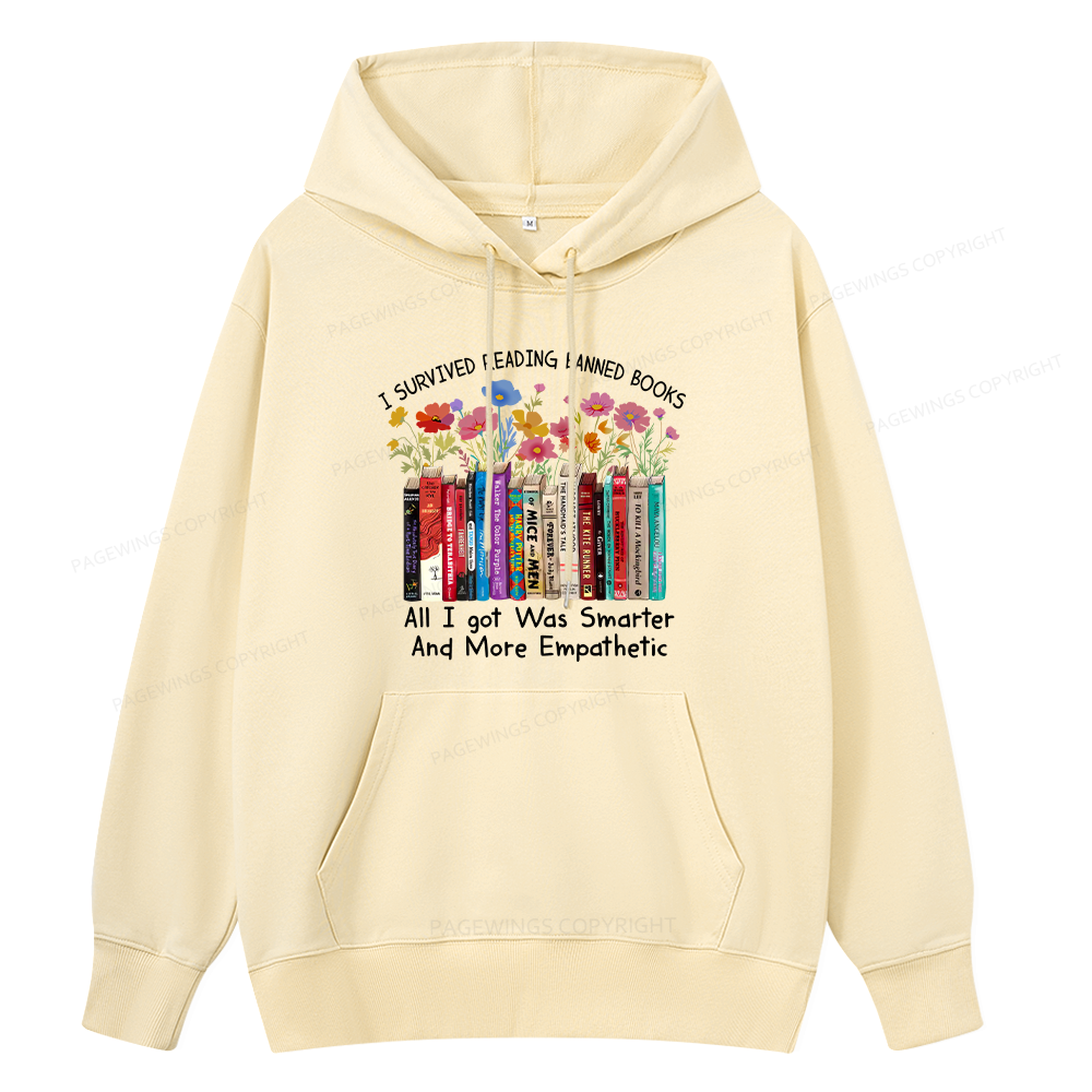 Pagewings Survived Banned Books Got Smarter Unisex Classic Hoodie