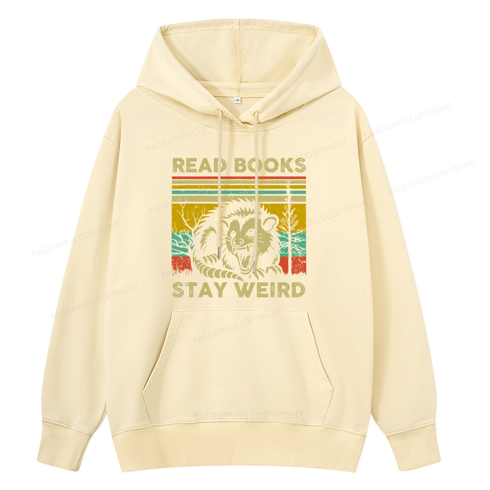 Pagewings Read Books Stay Weird Unisex Classic Hoodie