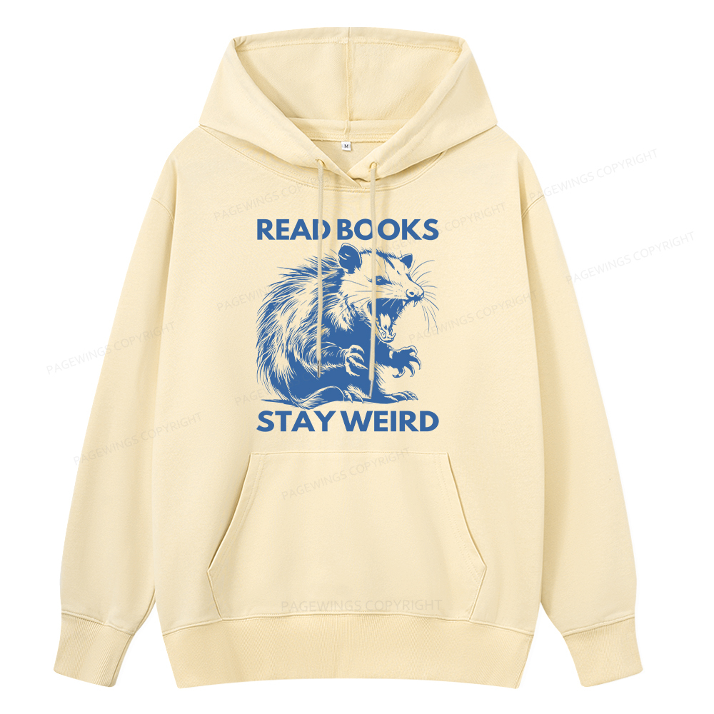 Pagewings Read Books Stay Weird Unisex Classic Hoodie