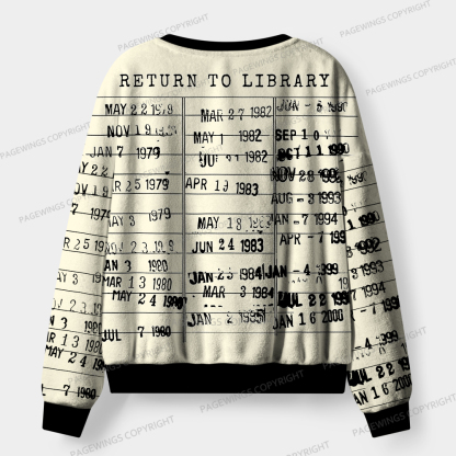 Pagewings Library Card Unisex Flannel Pajama Set