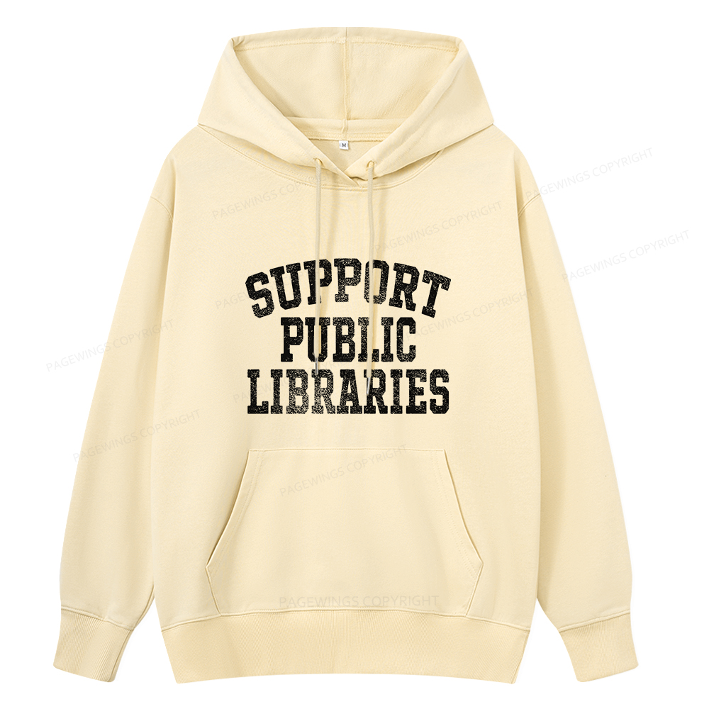Pagewings Support Public Libraries Unisex Classic Hoodie
