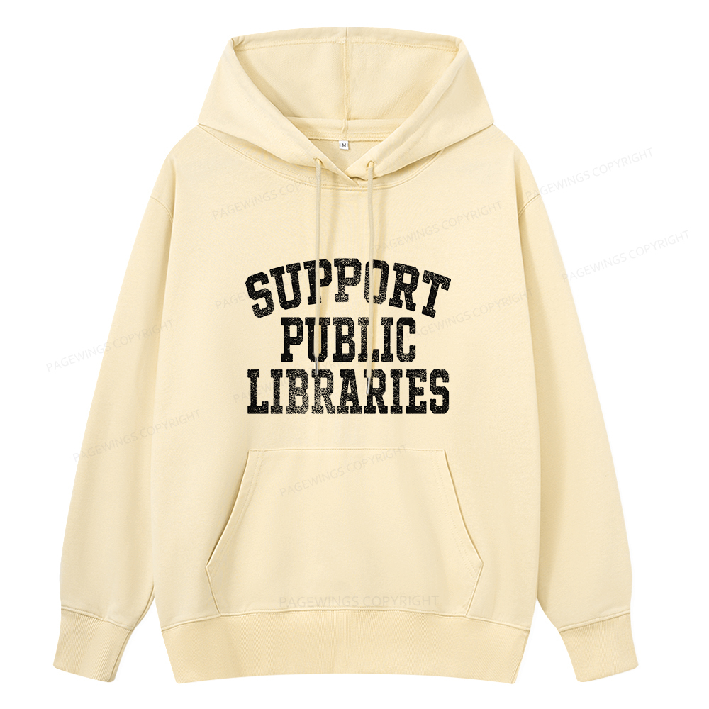 Pagewings Support Public Libraries Unisex Classic Hoodie