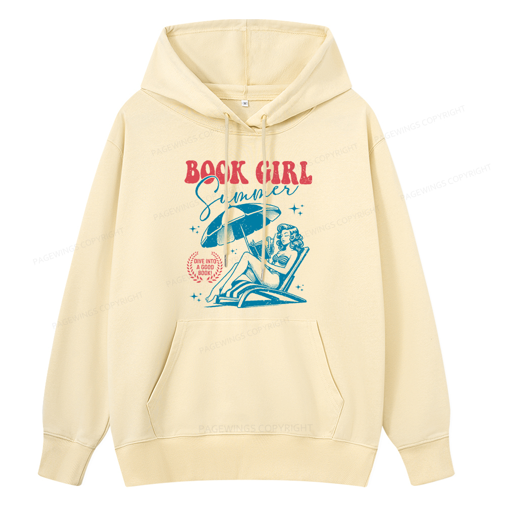 Pagewings Book Girl Summer Unisex Classic Hoodie