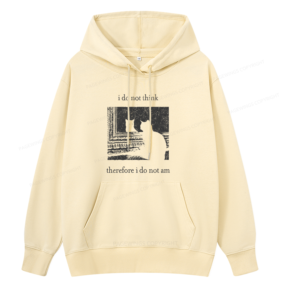 Pagewings I Do Not Think Therefore I Do Not Am Unisex Classic Hoodie