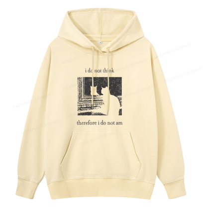 Pagewings I Do Not Think Therefore I Do Not Am Unisex Classic Hoodie