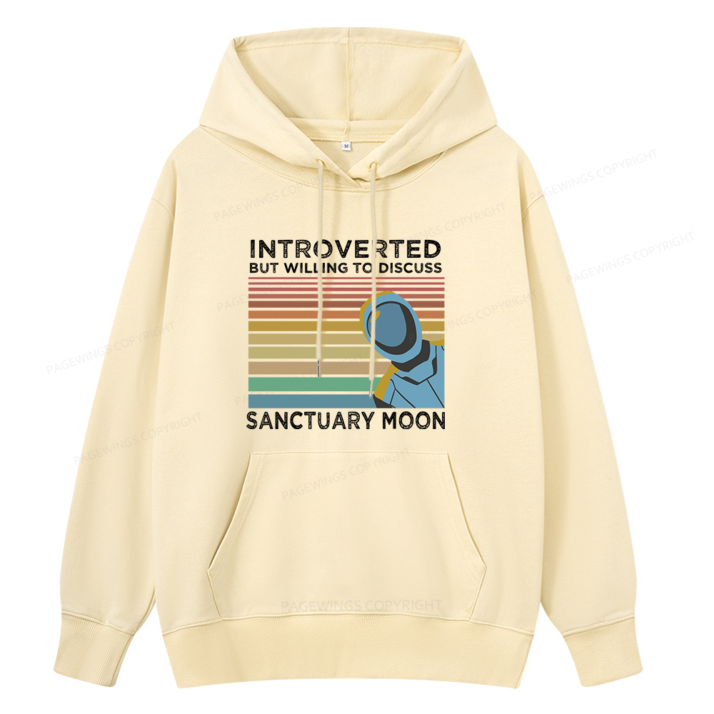 Pagewings Introverted But Willing to Discuss Sanctuary Moon Unisex Classic Hoodie