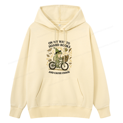 Pagewings On My Way To Hoard Books And Cause Chaos Unisex Classic Hoodie