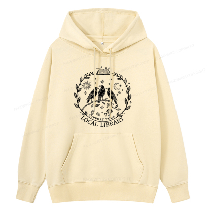 Pagewings Support Your Local Library Unisex Classic Hoodie