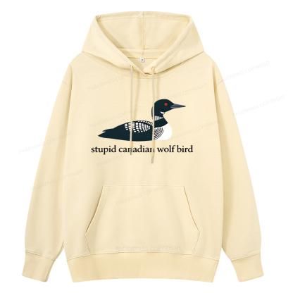 Pagewings Stupid Canadian Wolf Bird Unisex Classic Hoodie