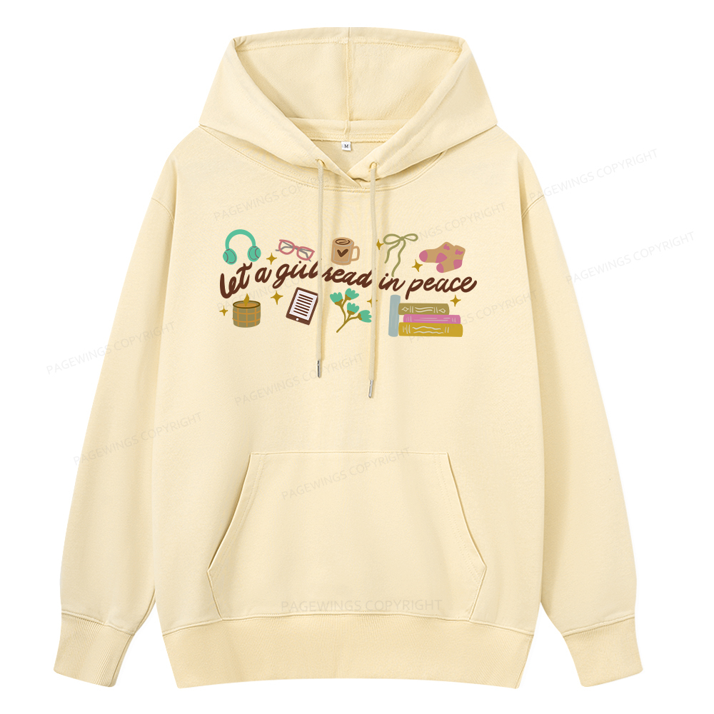 Pagewings Let a Girl Read in Peace Unisex Classic Hoodie