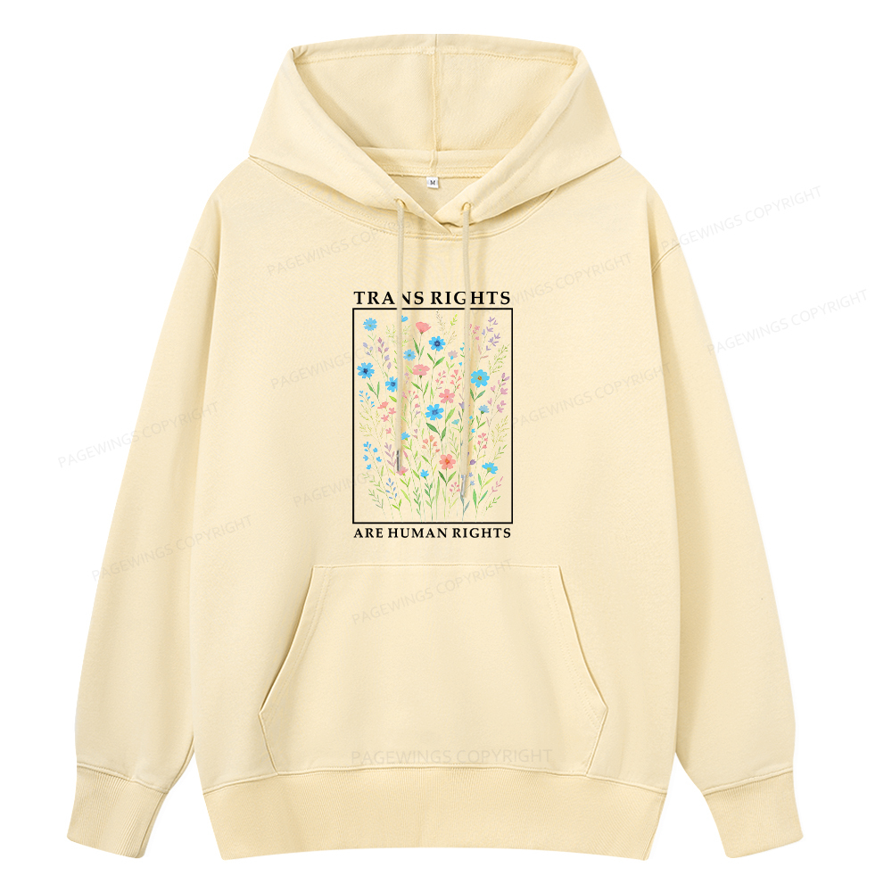 Pagewings Trans Rights Are Human Rights Unisex Classic Hoodie