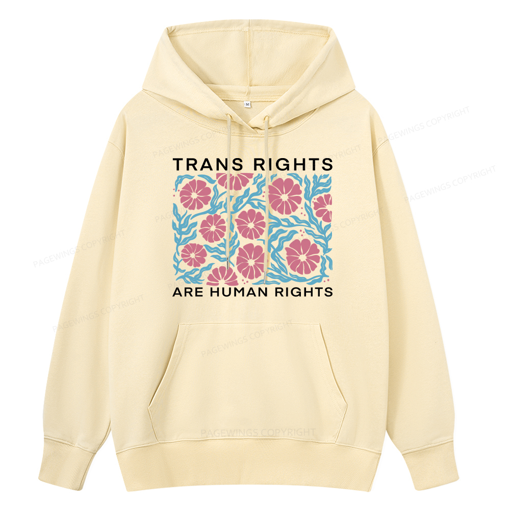 Pagewings Trans Rights Are Human Rights Unisex Classic Hoodie