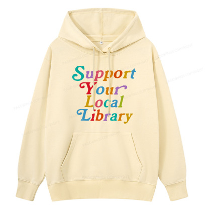 Pagewings Support Your Local Library Unisex Classic Hoodie