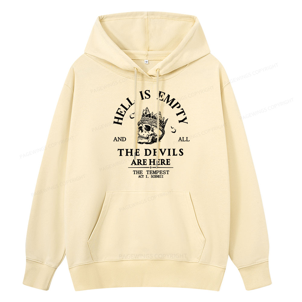Pagewings Hell Is Empty And All The Devils Are Here Unisex Classic Hoodie