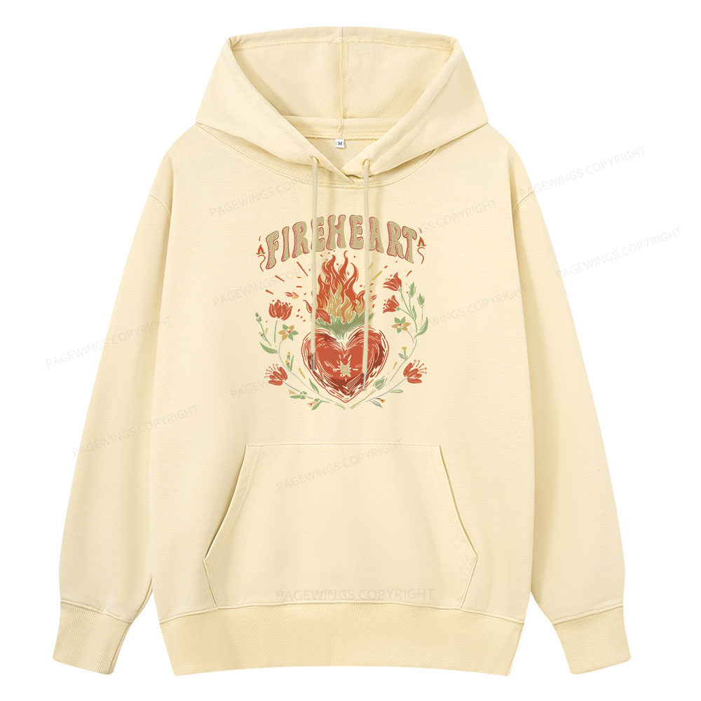 Pagewings Vintage Fire-heart Unisex Classic Hoodie