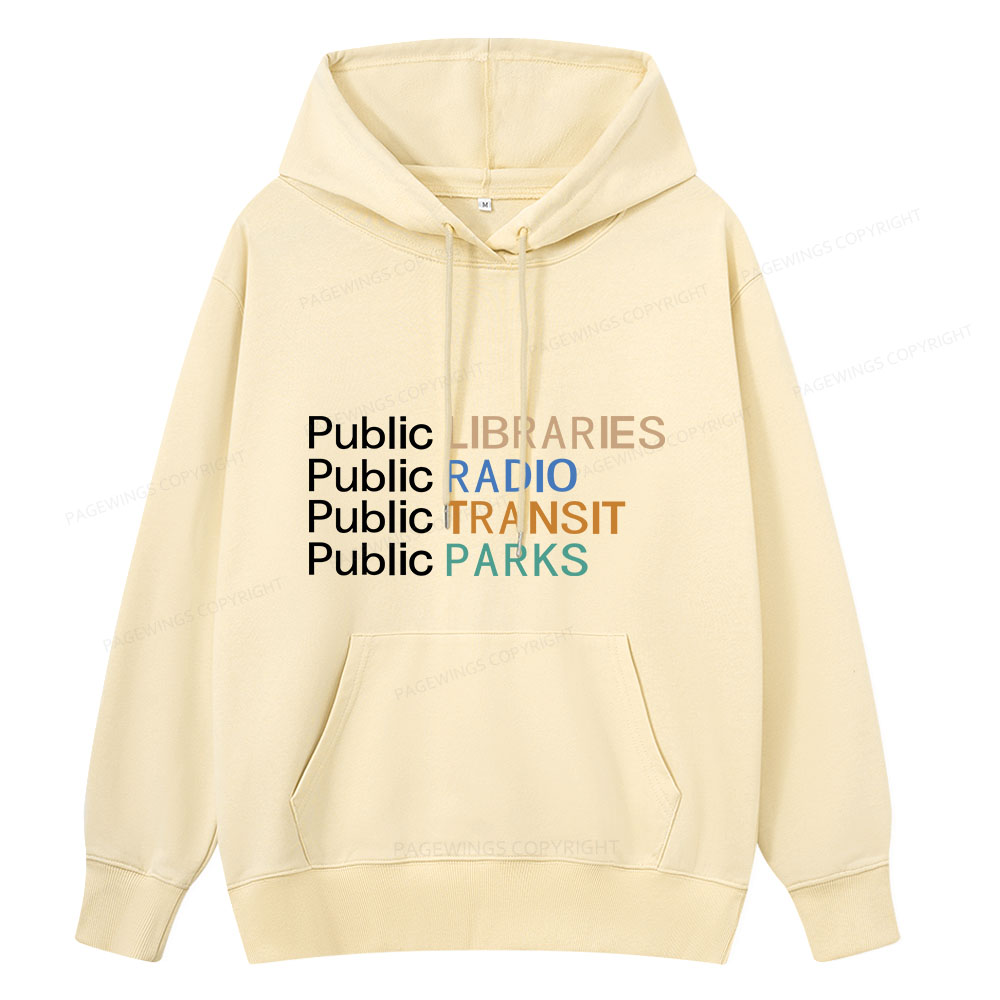Pagewings Public Libraries Radio Transit Parks Unisex Classic Hoodie