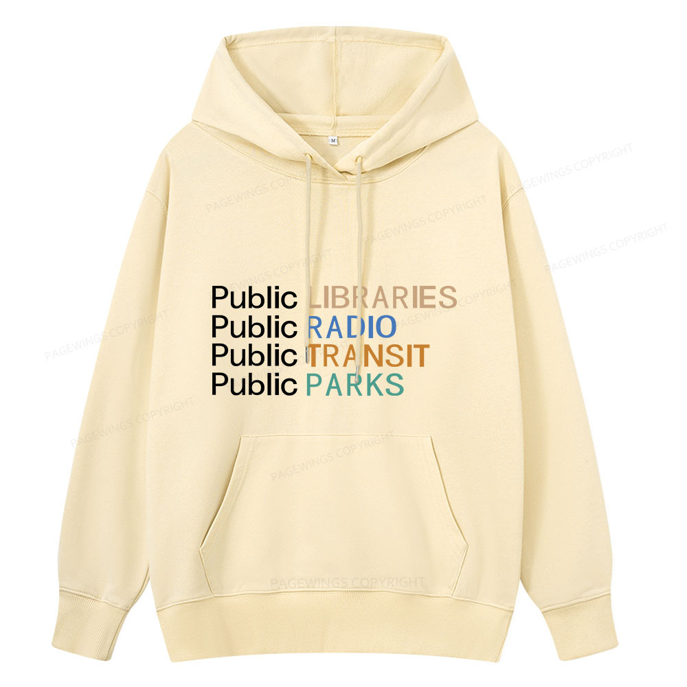 Pagewings Public Libraries Radio Transit Parks Unisex Classic Hoodie