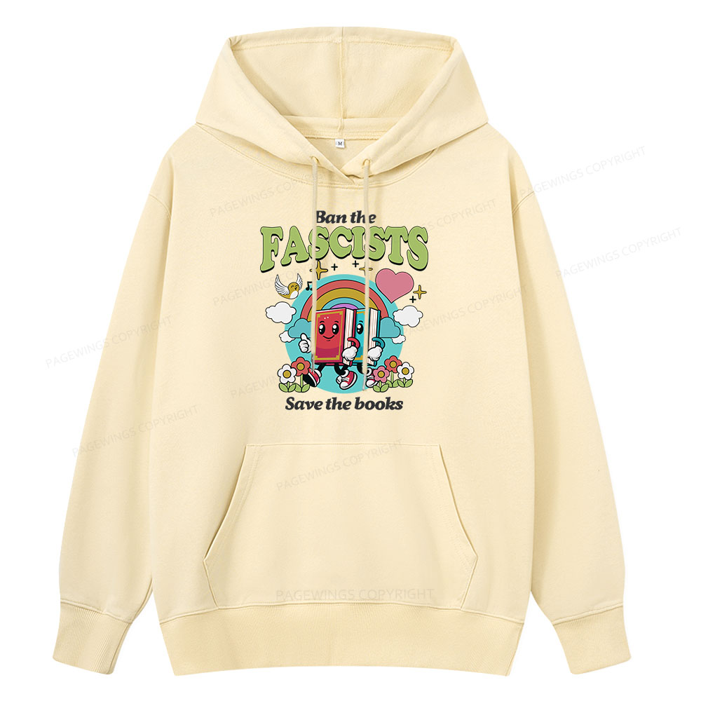 Pagewings Ban the Fascists Save the Books Unisex Classic Hoodie