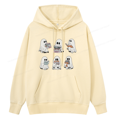 Pagewings Ghost Reading Halloween Unisex Classic Hoodie