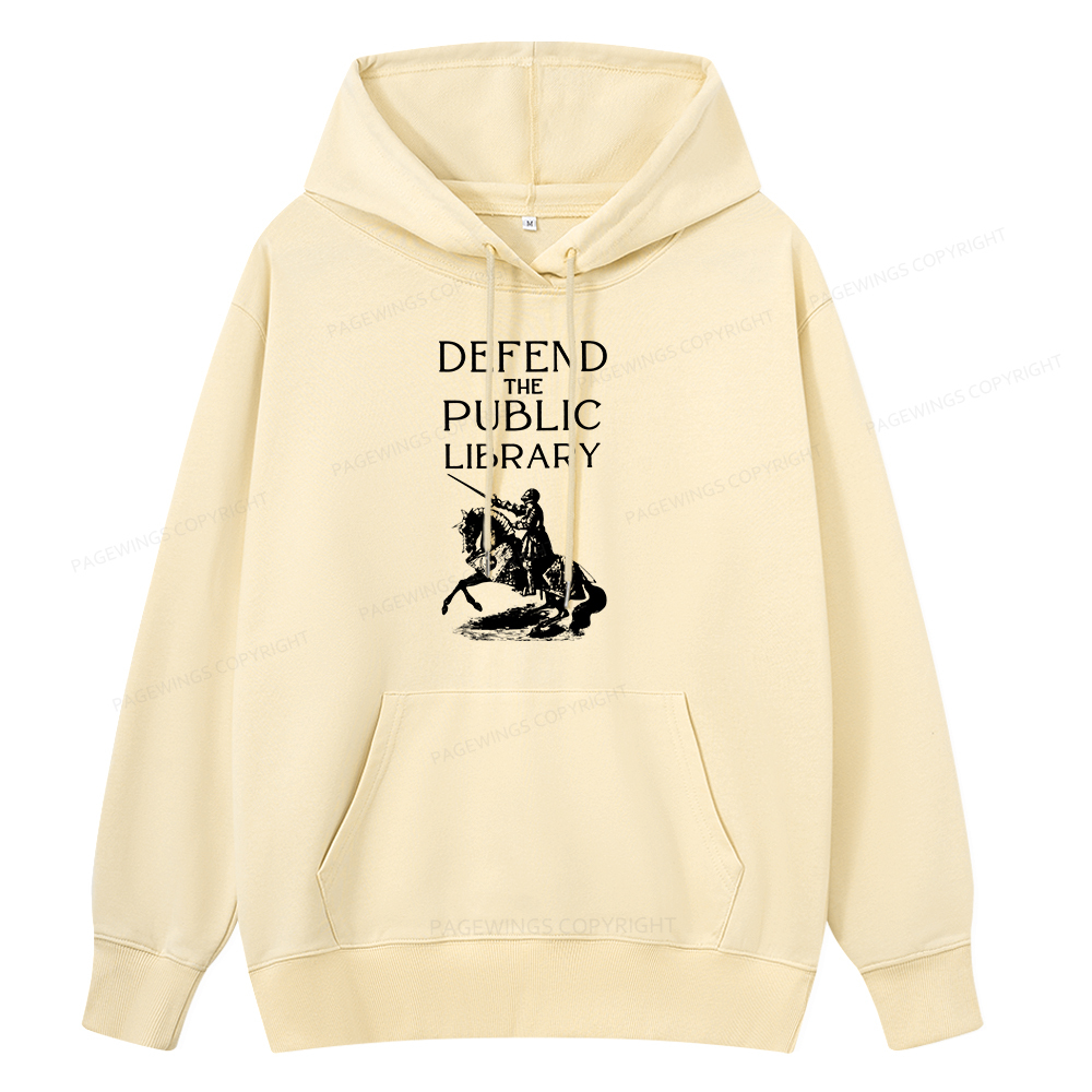 Pagewings Defend The Public Library Unisex Classic Hoodie