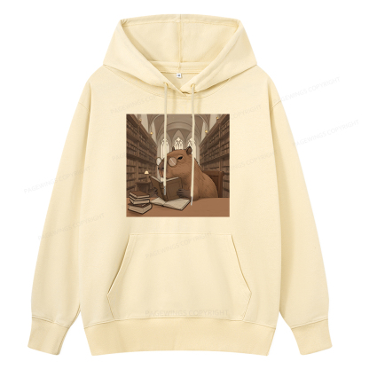 Pagewings The Reader Capybara Unisex Classic Hoodie