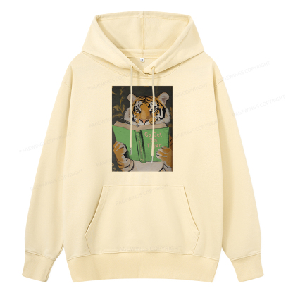 Pagewings Motivational Tiger Reading Unisex Classic Hoodie