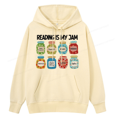Pagewings Reading is My Jam Bookworm Unisex Classic Hoodie