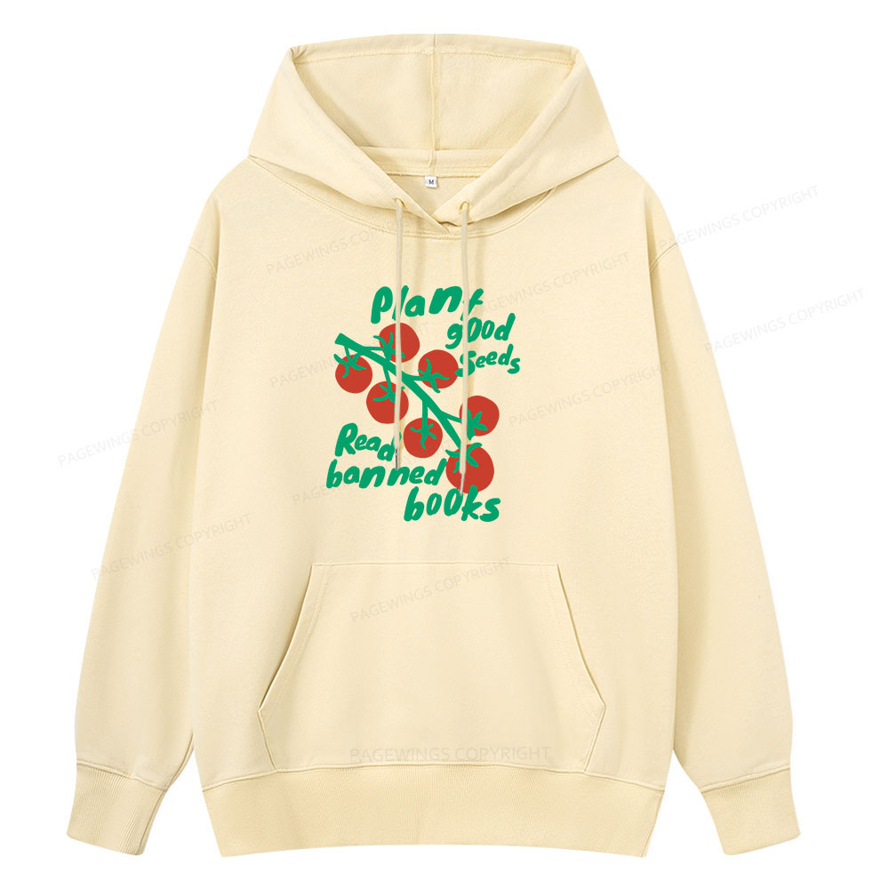 Pagewings Plant Good Seeds Read Banned Books Unisex Classic Hoodie