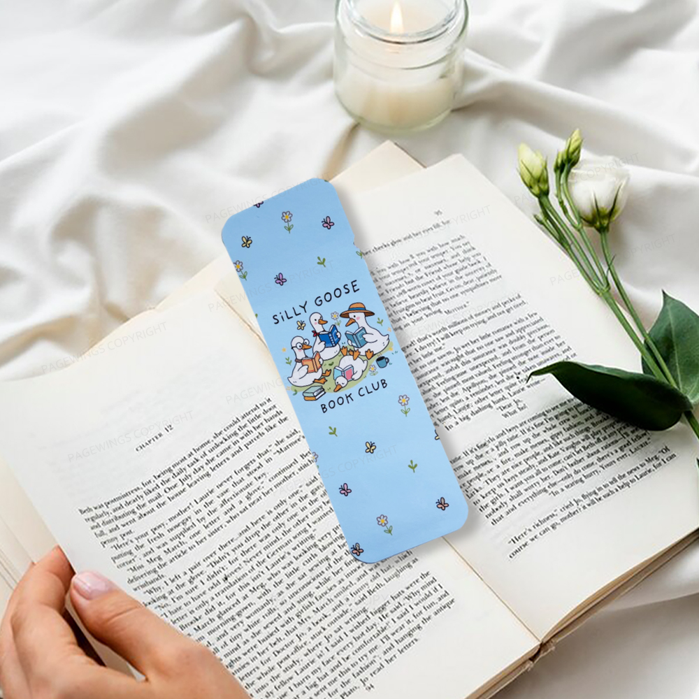 Pagewings Silly Goose Book Club Tracker Bookmark