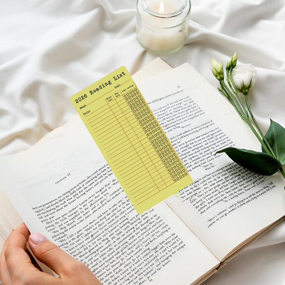 Pagewings 2026 Reading List Bookmark