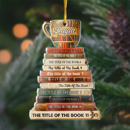 Pagewings Personalized Christmas Book Tree Name Ornament