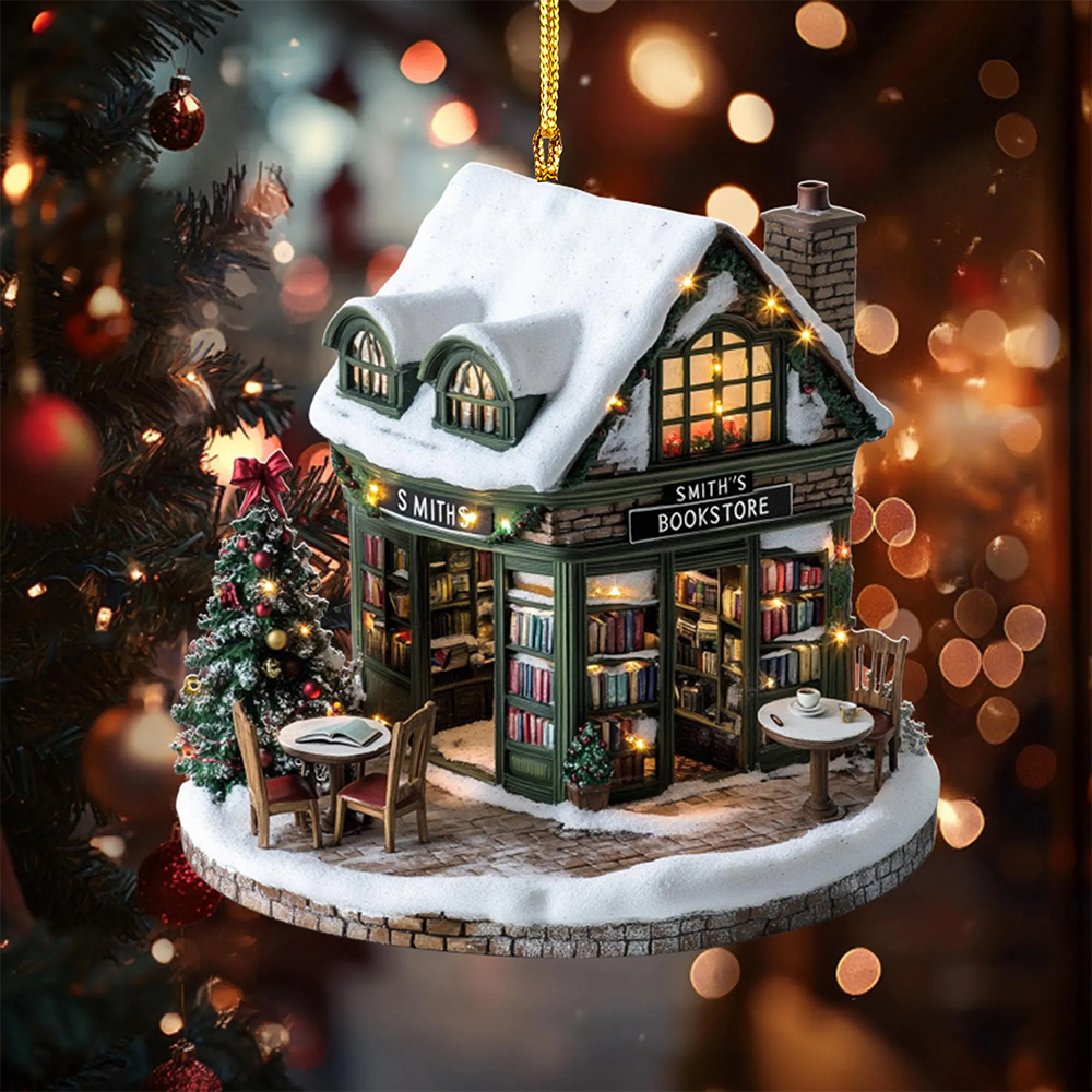 Pagewings Personalized Bookshop Ornament