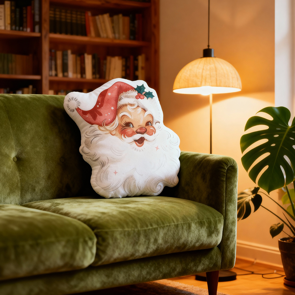 Pagewings Santa Claus Shaped Throw Pillow