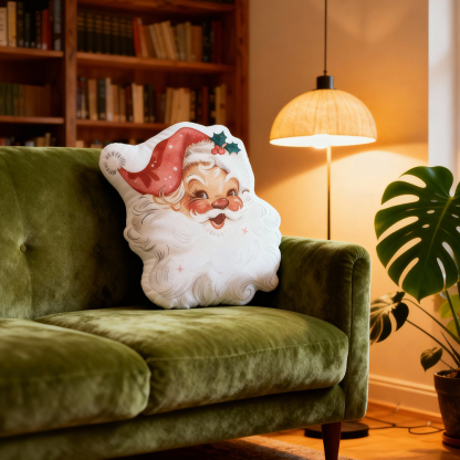 Pagewings Santa Claus Shaped Throw Pillow